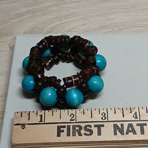 Hand Crafted Wooden Boho Beaded Stretchy Bracelet Fashion Costume Jewelry #37 - Picture 8 of 11